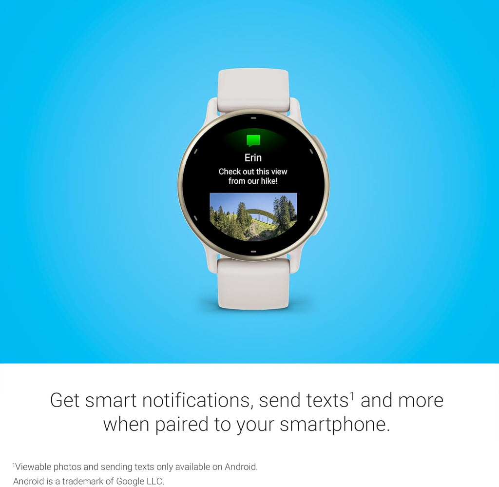 Garmin Vivoactive 5 Gold GPS Heart Rate Monitor with Silicone Band Ivory