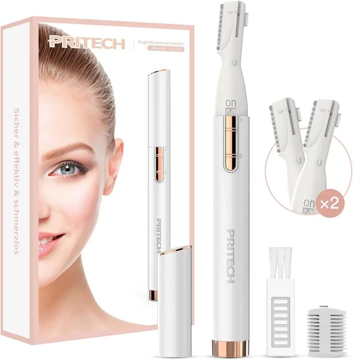 Electric Shaver Women's Eyebrow Razor Trimmer Portable Mini Eyebrow Face Razor Trimmer for Women Eyebrows / Face / Body / Facial Treatment, Precision Shaving, No Risk of Cutting
