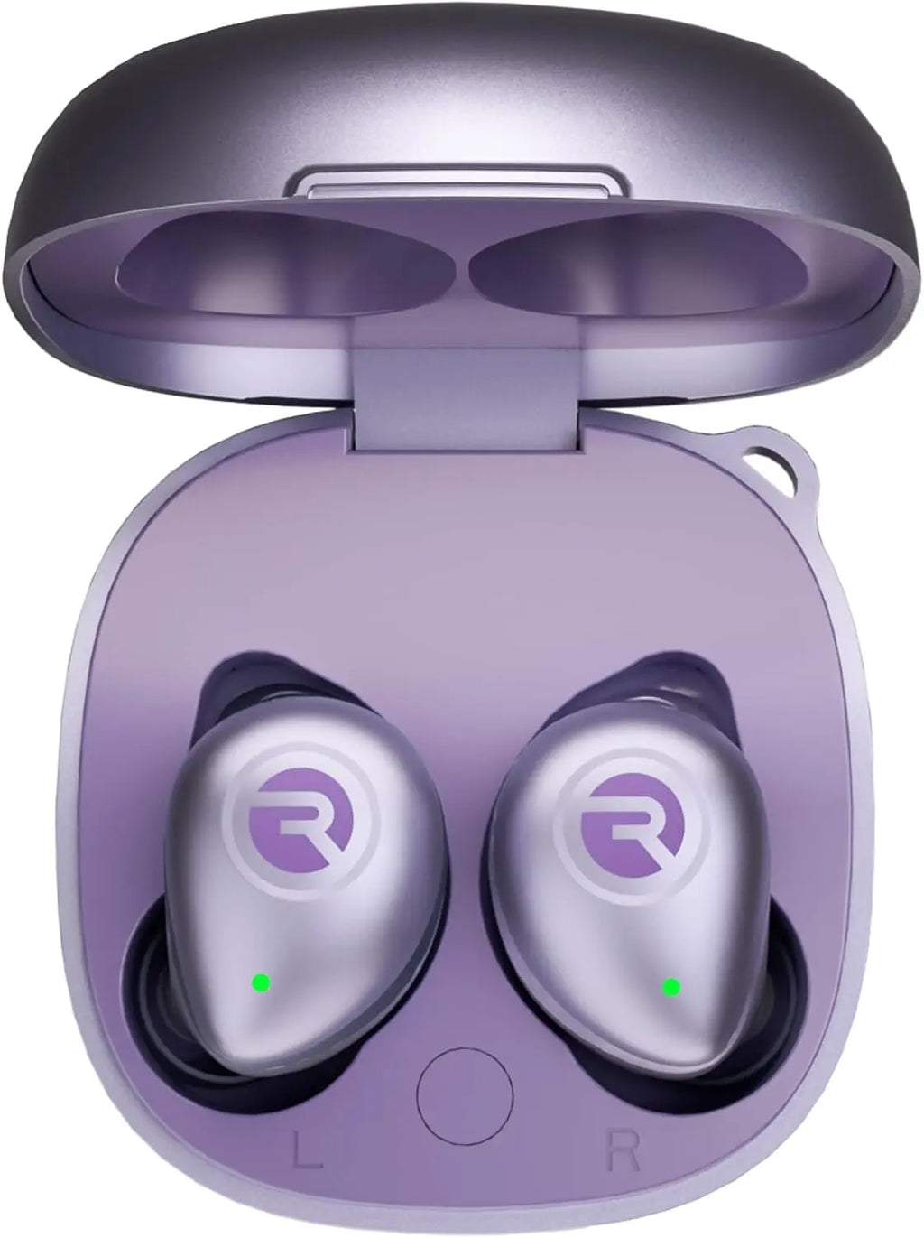 Raycon Fitness Bluetooth True Wireless Earbuds with Built in Mic 54 Hours of Battery IPX 7 Waterproof and Charging Case with Talk, Text, and Play Bluetooth 5.2 Portable Sport (Purple)