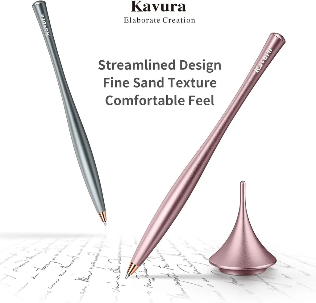 Metal Gravity Spinner Pen – Crafted with Japanese Precision, Anodized for a Sleek Metallic Finish – Relieves Stress & Sparks Creativity – Elegant Gift for Professionals and Graduates (Pink)