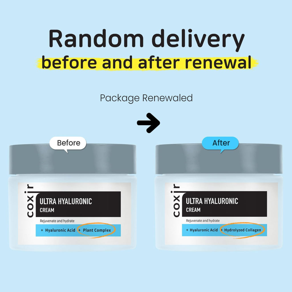 coxir ULTRA HYALURONIC CREAM | Daily Facial Moisturizer for Dry, Dehydrated Skin l Hyaluronic Acid, Betaine, Plant Complex l Lightweight, Hydrating Moisturizing Cream [50ml /1.69 fl.oz.]