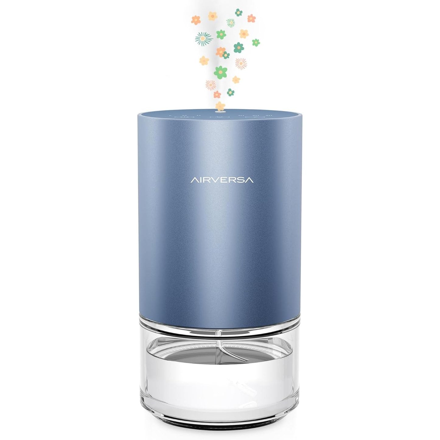 Airversa Essential Oil Diffuser Waterless Aromatherapy Diffusers for Home Large Room, Bedroom, Car, Office, Desk, Battery Operated, Small Diffuser for Pure Scent, 100ml Capacity, AN9 (Ice Blue)