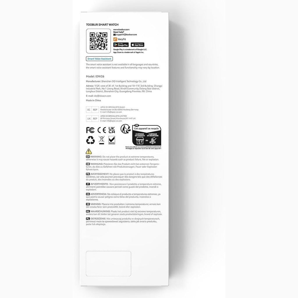 TOOBUR Smart Watch for Women Men, Alexa Built-in, Answer/Make Calls, 1.83" Fitness Tracker Watch with Heart Rate Monitor, Sleep Tracker, Pedometer, IP68 Waterproof Smartwatch Compatible Android iOS