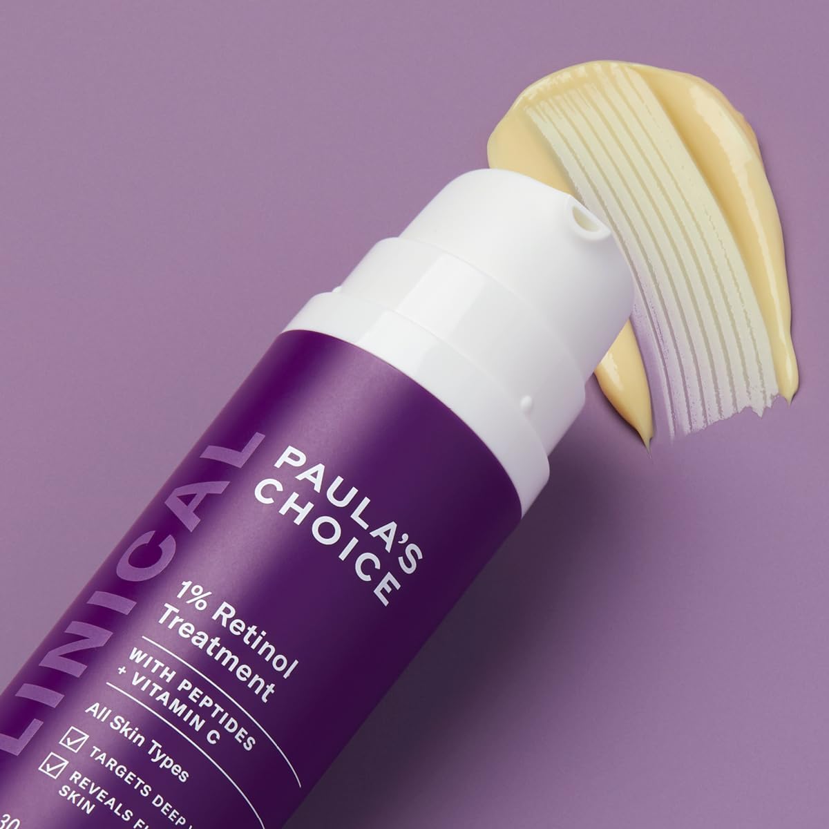 Paula's Choice CLINICAL 1% Retinol Treatment - Anti Aging & Skin Firming Serum for Face - Fights Wrinkles - with Vitamin C & Peptides - All Skin Types - 30 ml