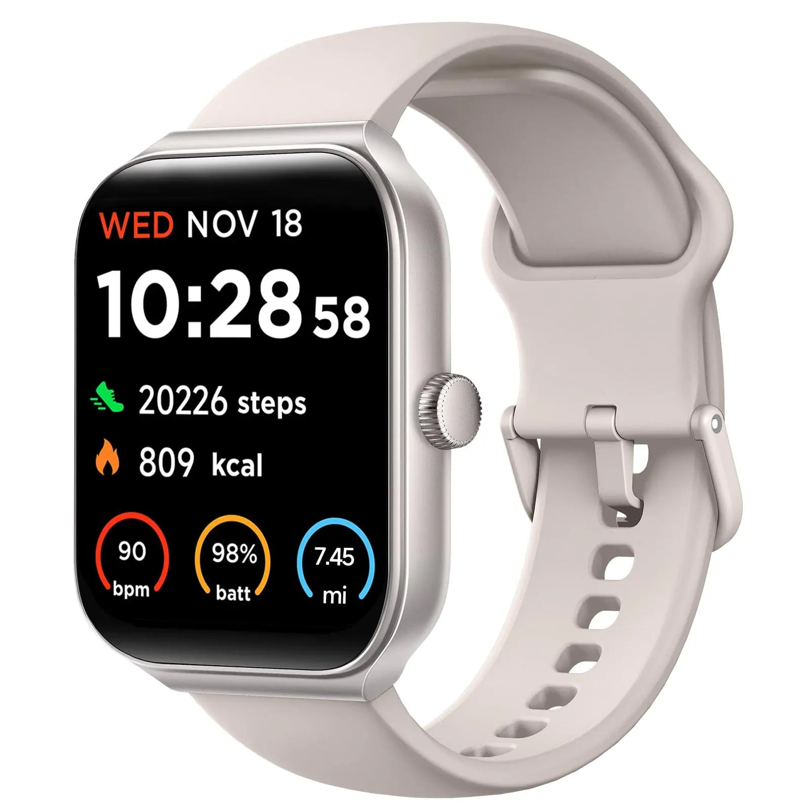 TOOBUR Smart Watch for Women Alexa Built-in, 1.95" Fitness Watch with Answer/Make Calls, IP68 Waterproof/Heart Rate/Sleep Watch/100 Sport Modes, Smartwatch Compatible Android iOS