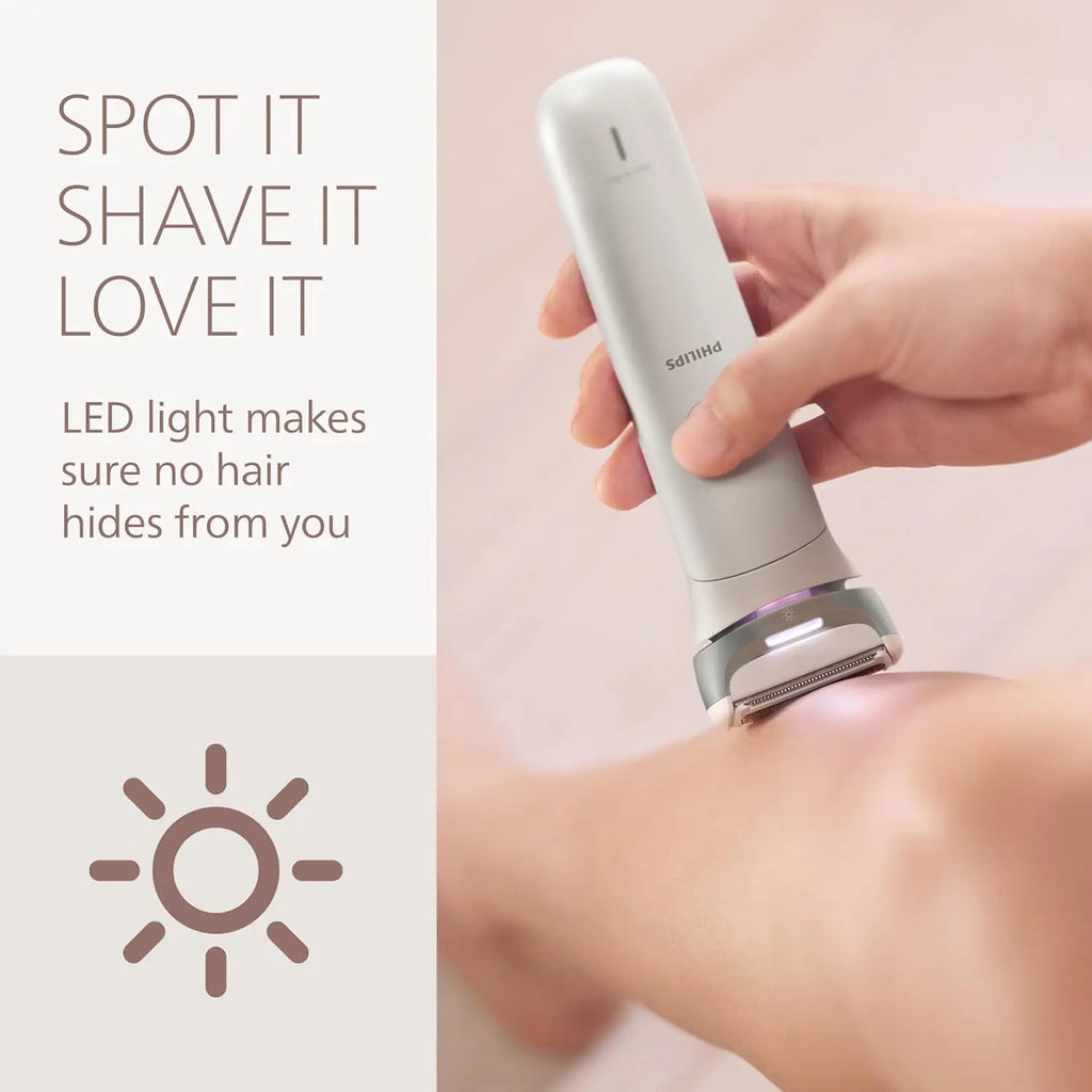 Philips Lady Electric Shaver Series 8000 for Women with Facial Hair Remover, Cordless, Wet & Dry with 5 Accessories (BRL159/00)