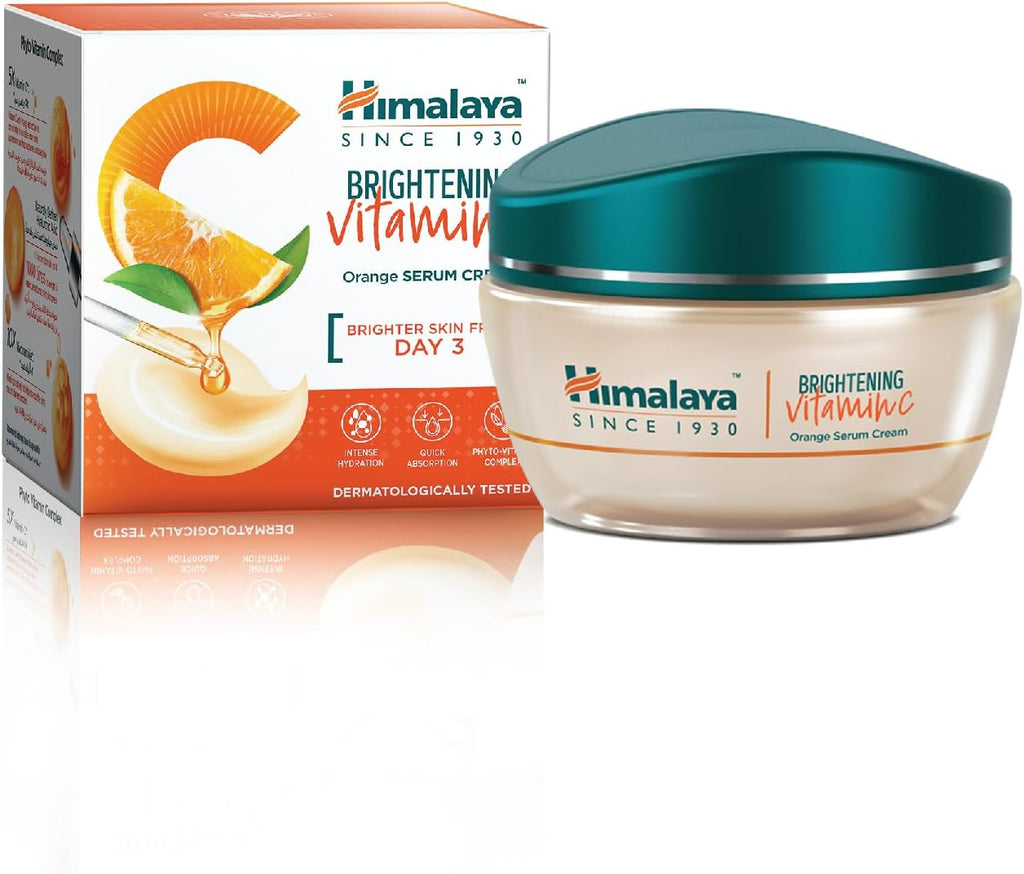 Himalaya Since 1930 Brightening Vitamin C Orange Cream – 50g | Nourishing Moisturizer for Radiant Skin