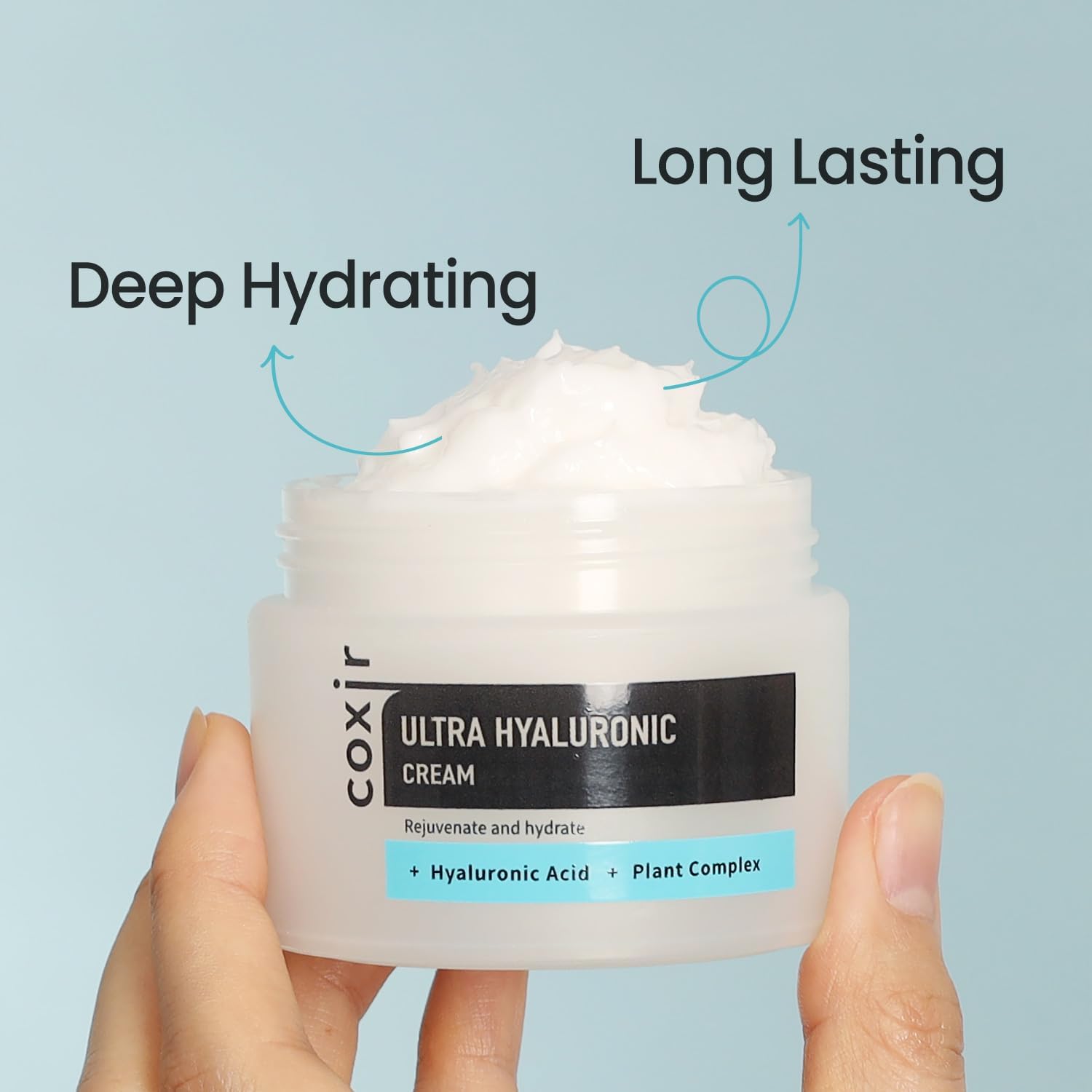 coxir ULTRA HYALURONIC CREAM | Daily Facial Moisturizer for Dry, Dehydrated Skin l Hyaluronic Acid, Betaine, Plant Complex l Lightweight, Hydrating Moisturizing Cream [50ml /1.69 fl.oz.]