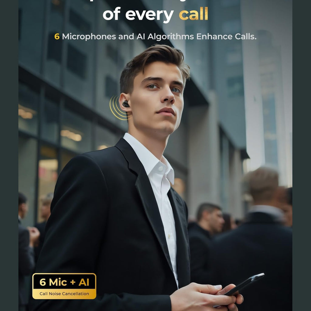 wegear Wireless Earbuds Bluetooth 5.4 in Ear, Hybrid Active Noise Cancellation Earbuds, IPX5 Water-Resistant, Clear Calls with 6 Built-in Microphones, 32 Hours Playtime with Charging Case for Workouts