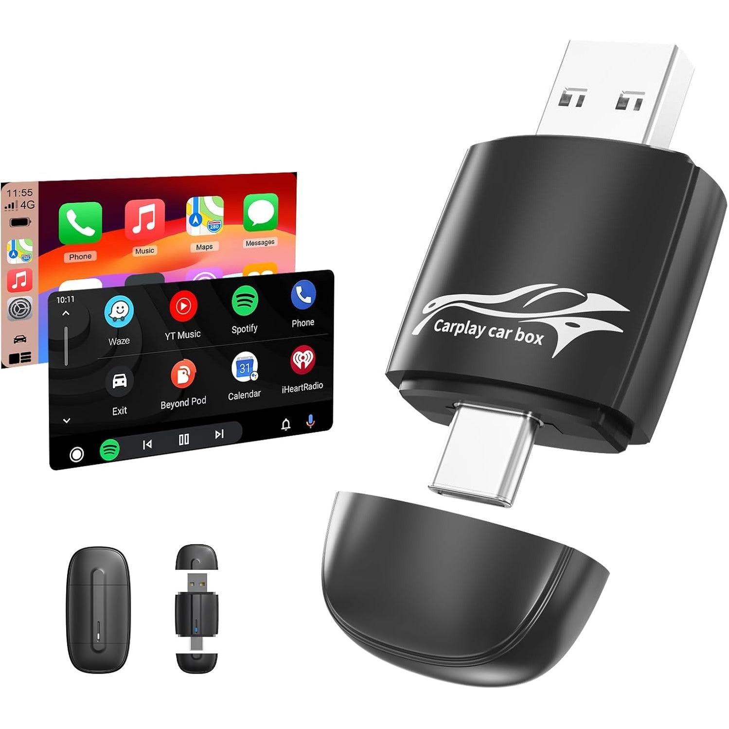 Wireless Carplay Adapter, 2025 Upgrade Converts Wired to Wireless Adapter for iPhone, Wireless Control Plug & Play Carplay for 2017+ Cars and for Apple iPhone iOS 10+