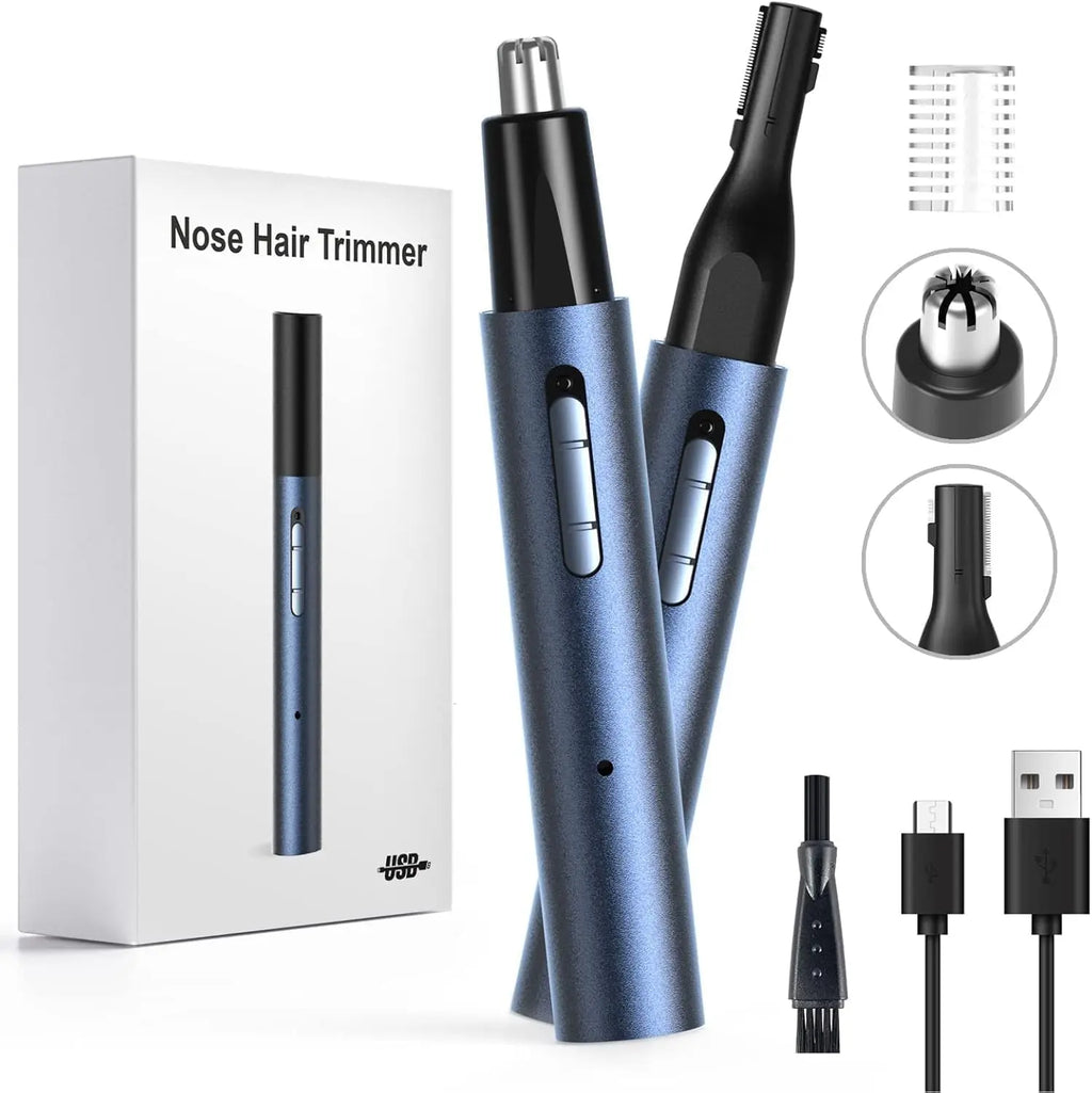 2025 Rechargeable Nose & Ear Hair Trimmer, 5 in 1 Rechargeable USB Trimmer for Men & Women, Facial & Eyebrow Hair Removal Tool, Powerful Motor, Painless, Easy to Clean, IPX7 Waterproof