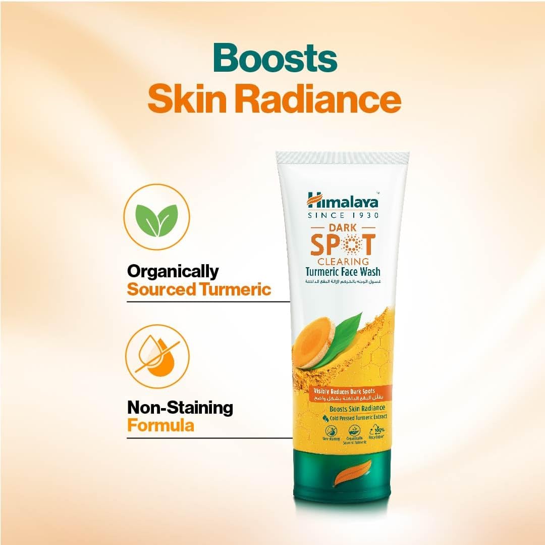 Himalaya Since 1930 Dark Spot Clearing Turmeric Face Wash | Visibly Reduces Dark Sports & Boosts Skin Radiance – 100ml