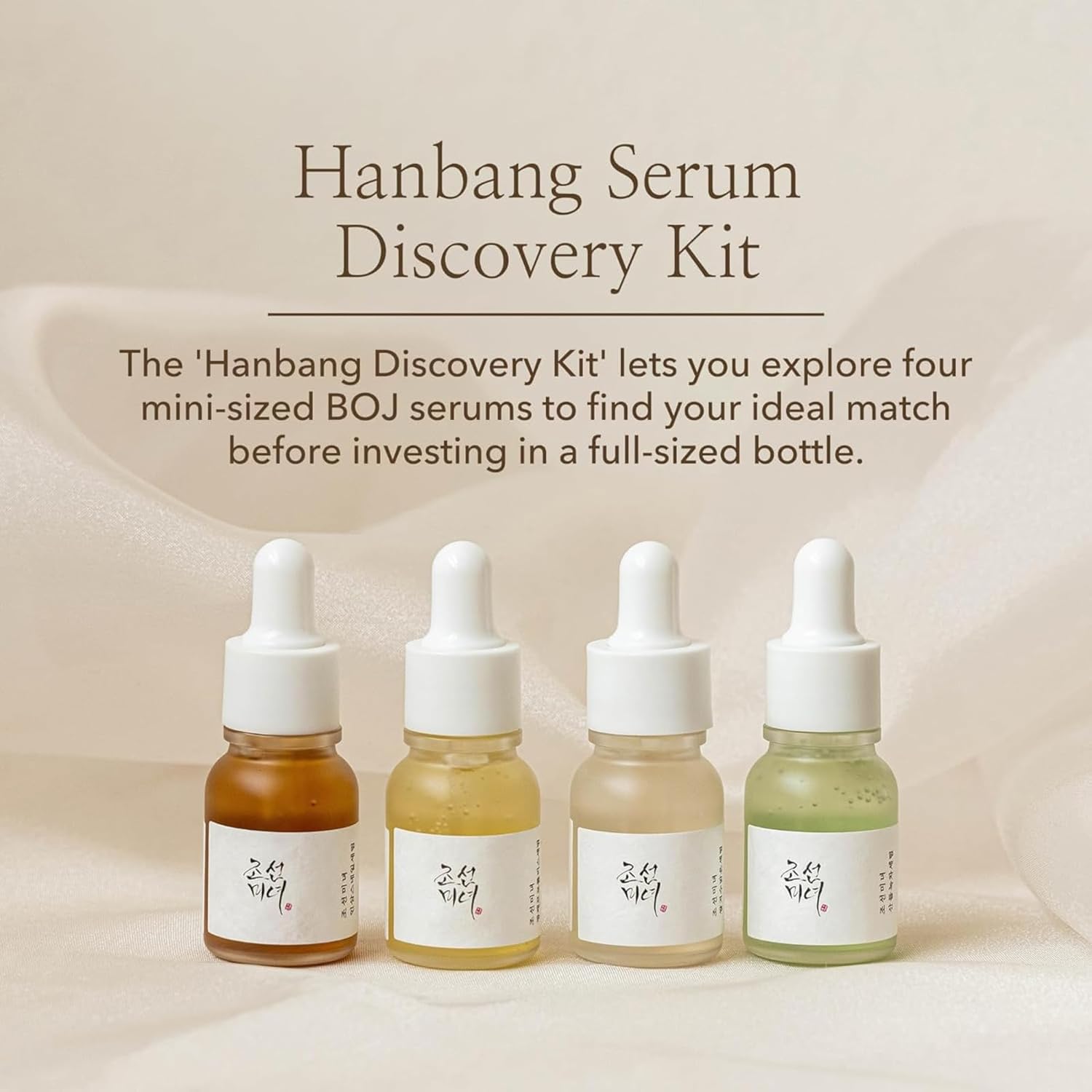 Beauty of Joseon Hanbang Serum Discovery Kit Gift Set Korean skincare for men and women, 10ml each, 4 serums Kit