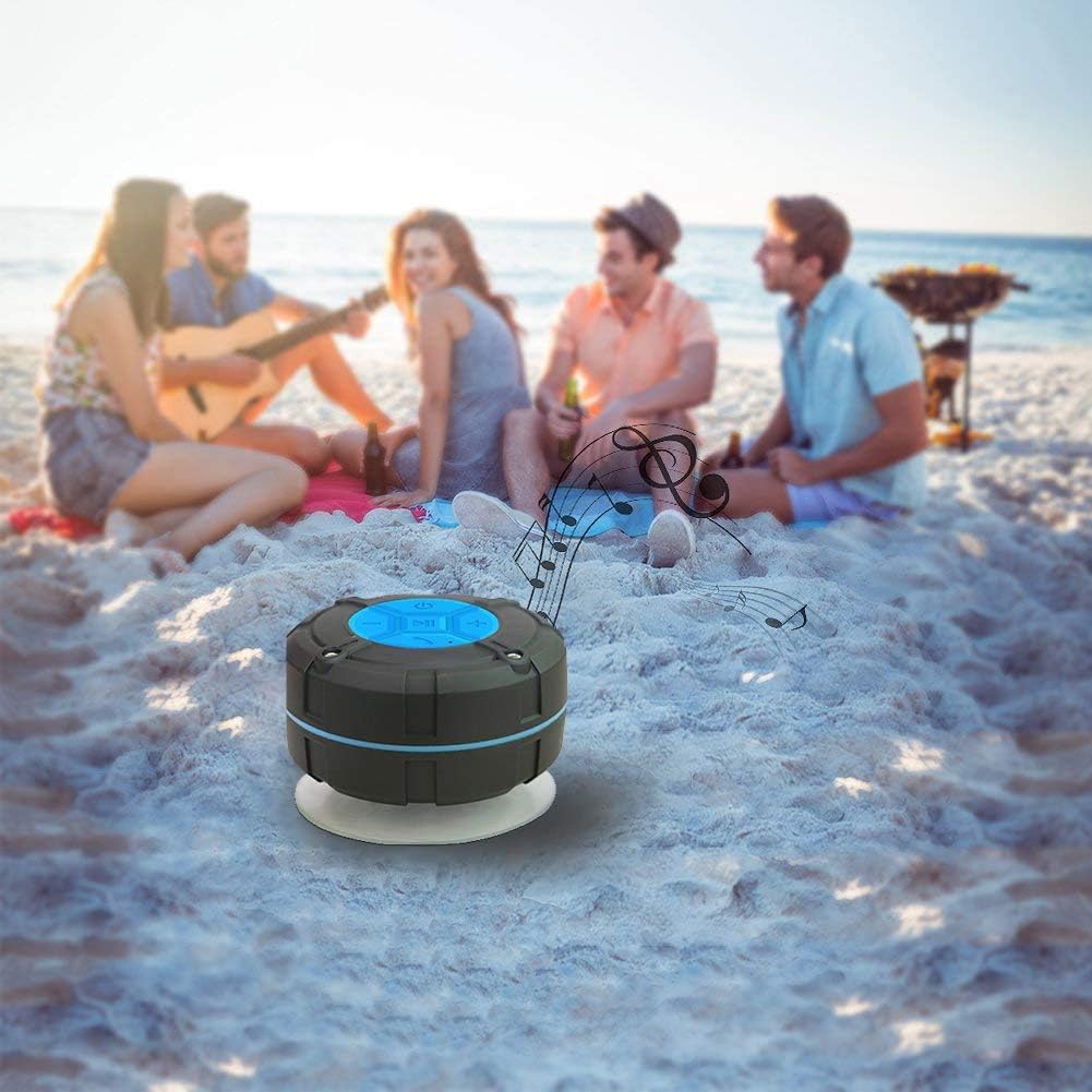 Shower Speaker Waterproof IPX7 Bluetooth Speaker with Suction Cup & Hook - Shower Radios, Waterproof Speaker with Louder HD Sound for Bathroom, Pool, Beach, Outdoor