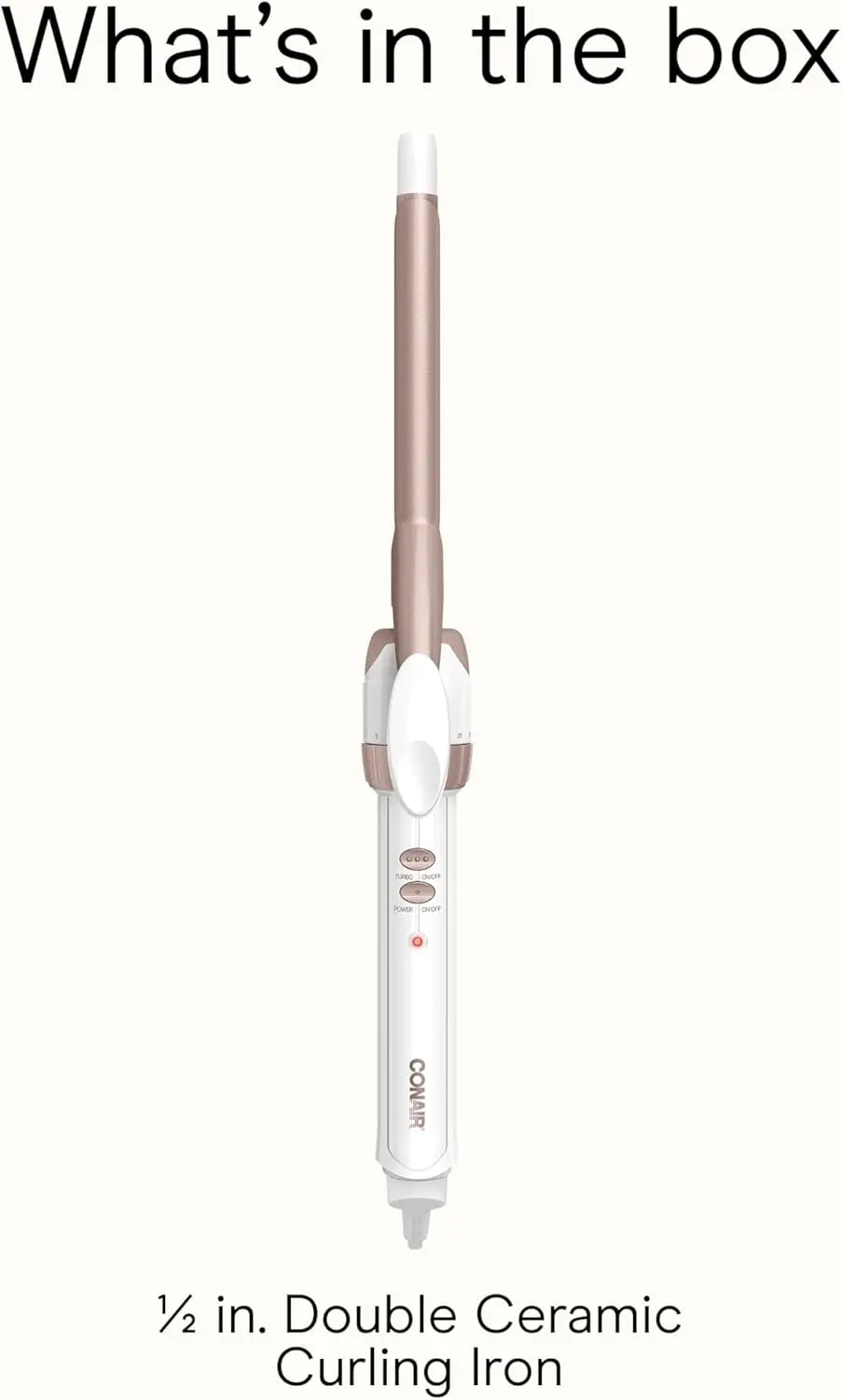 Conair 1/2 inch ceramic double curling iron