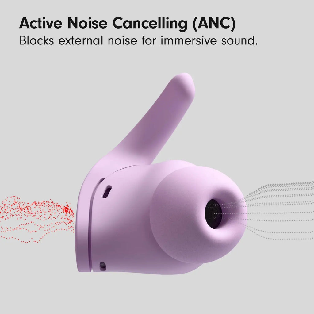 Stone purple Beats Fit Pro active noise cancelling side view