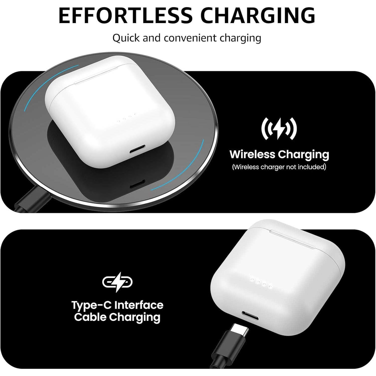 TOZO T6 Mini Wireless Bluetooth Headphones, Wireless Earbuds Erogonomic Design Sport 50H, IPX8 Wireless Bluetooth Headset EQ Personalized by App