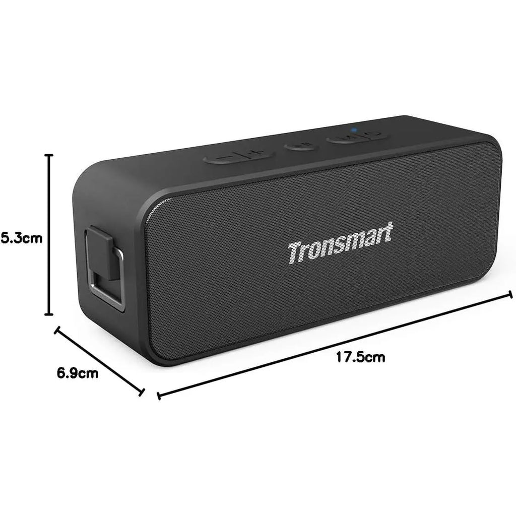 Tronsmart Waterproof Bluetooth speaker, T2 PLUS Portable Speaker with 24 Hours Playtime, IPX7 Waterproof Wireless Bluetooth 5.0 Speaker, Voice Assistant, Built-In Mic for Phone Outdoor, Alexa