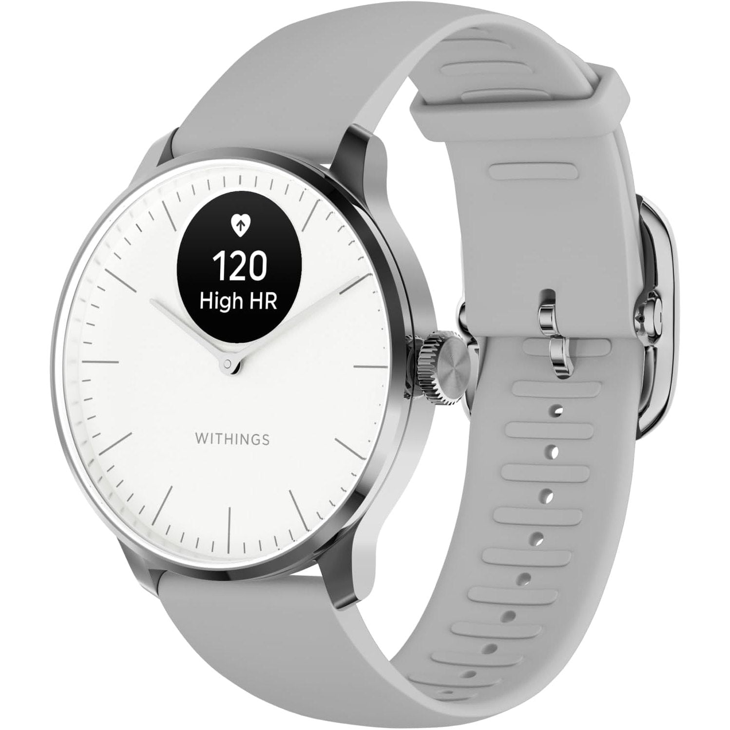 Withings ScanWatch Light - Hybrid Smartwatch, 24/7 Heart Monitoring, Activity Tracking, Cycle Tracking, Sleep Monitoring, Connected GPS, 30-Day Battery Life, Android & Apple Compatible, HSA/FSA