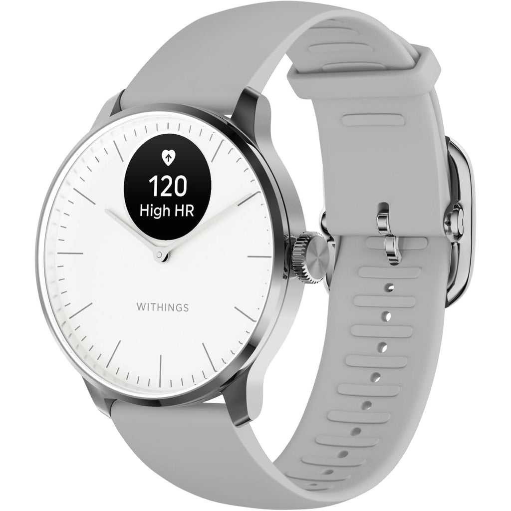 Withings ScanWatch Light - Hybrid Smartwatch, 24/7 Heart Monitoring, Activity Tracking, Cycle Tracking, Sleep Monitoring, Connected GPS, 30-Day Battery Life, Android & Apple Compatible, HSA/FSA