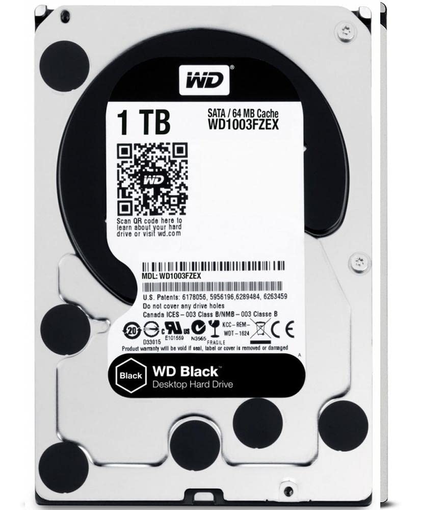 Western Digital WD Black 4TB Performance Hard Drive - 7200 RPM, SATA 6 Gb/s, 256 MB Cache, 3.5" - WD4005FZBX