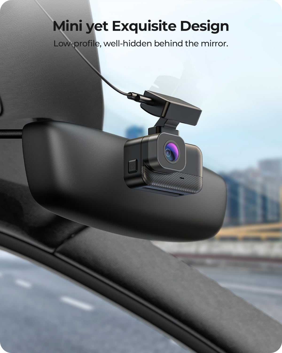Krunia 2K WiFi Mini Dash Cam Car, Front Camera with App, CPL Support, External GPS, WDR Night Vision, 24 Hours Parking Monitoring, Magnetic Holder, Super Capacitor, 170° Wide Angle Camera