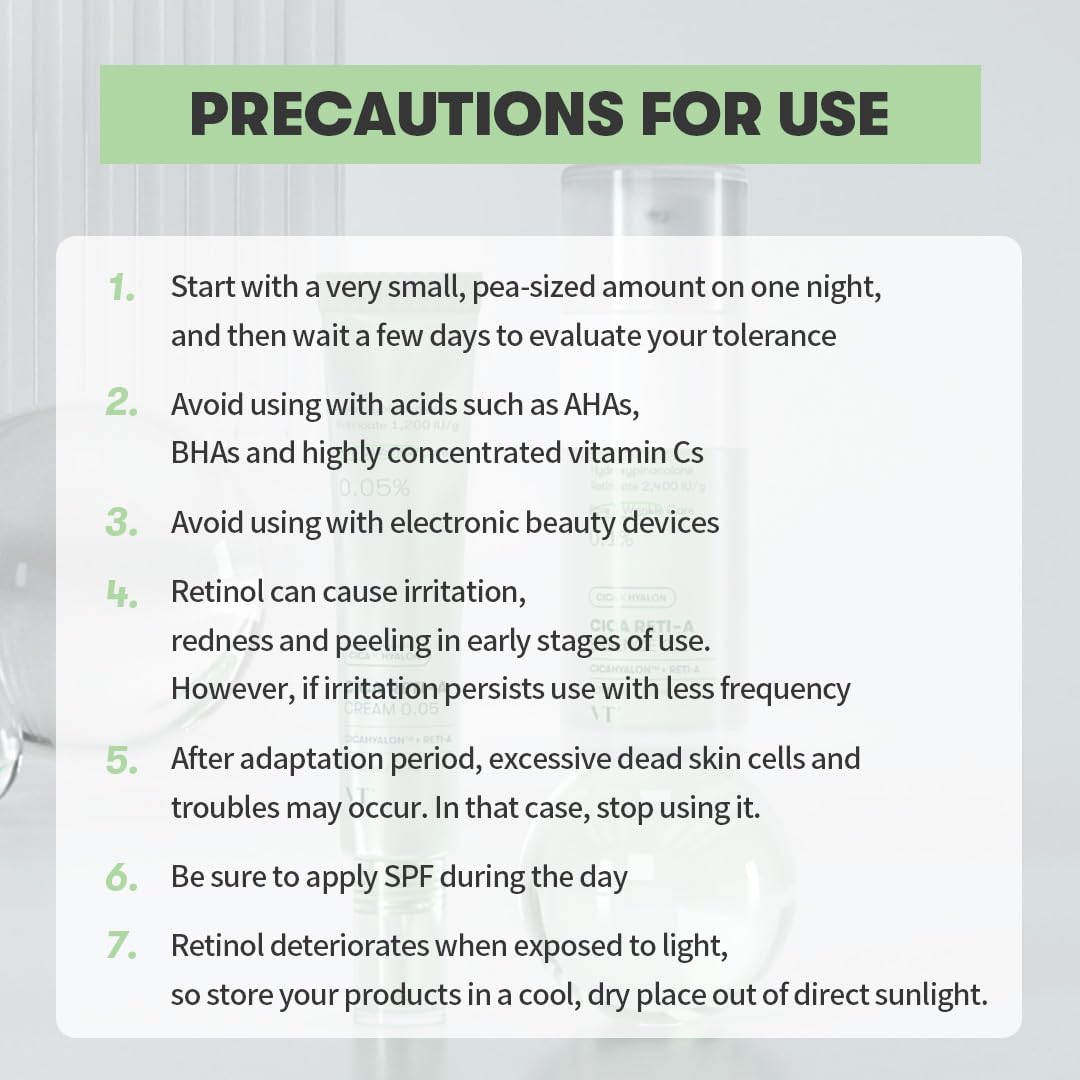 VT COSMETICS Cica Reti-A Retinol Essence 0.1 Skin Balancing Essence For Sensitive Skin 1.01 fl oz