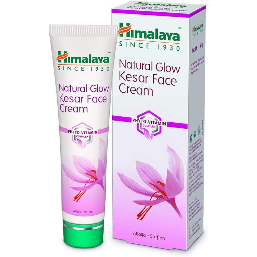 Himalaya Natural Glow Saffron Cream Reduces Blemishes & Dark Spots, Makes the Skin Even Tone -50G