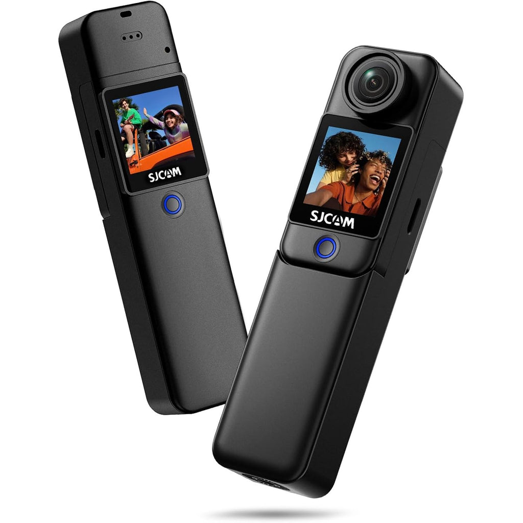SJCAM C300 Pocket Vlog Camera Action Cam 4K, 7-Hour Battery Life, 6-Axis Stabilization, Dual Touch Screen Body Camera, 30 Metres Waterproof, for Vlogging and YouTube Live Streaming