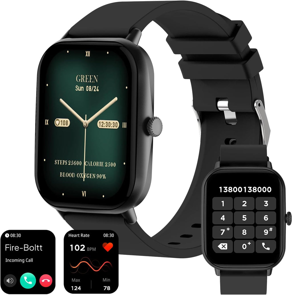 Fire-Boltt Ninja Call Pro Max 51.05mm (2.01 inch) Display Smart Watch, Bluetooth Calling, 120+ Sports Modes, Health Suite, Voice Assistance (Black)