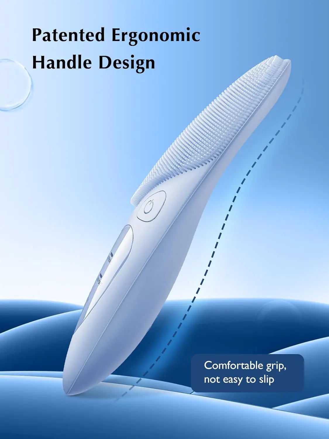 COSLUS Facial Cleansing Brush Silicone Face Scrubber: IPX7 Waterproof Rechargeable Face Wash Brush, 4 Cleansing Modes with Eye Protection, Electric Sonic Cleanser for Cleaning, Exfoliating, Massaging