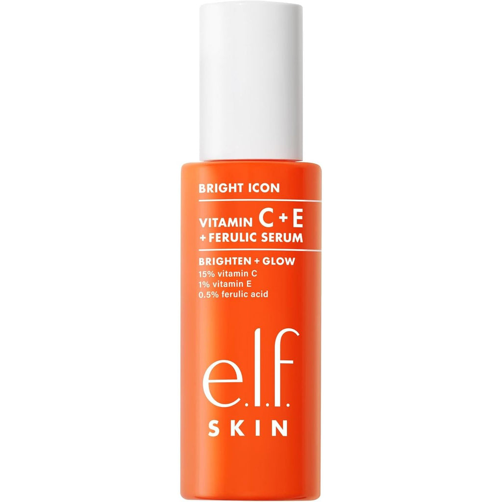 e.l.f. SKIN Bright Icon Vitamin C + E + Ferulic Serum, Brightening & Soothing Face Serum, Helps Even Skin Tone, Vegan & Cruelty-Free, 30ml