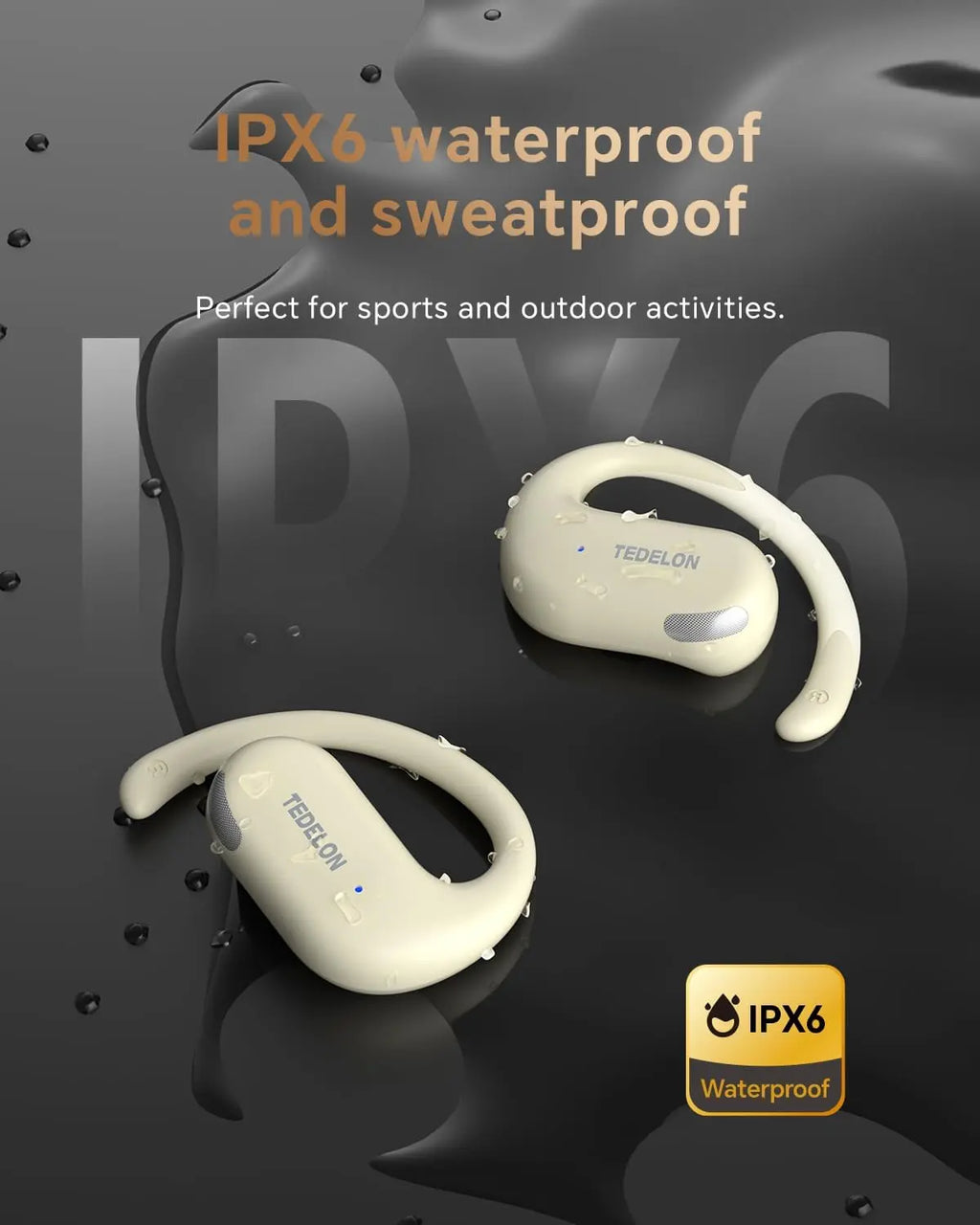 Open Ear Headphones, Superior Sound Performance, Model F9