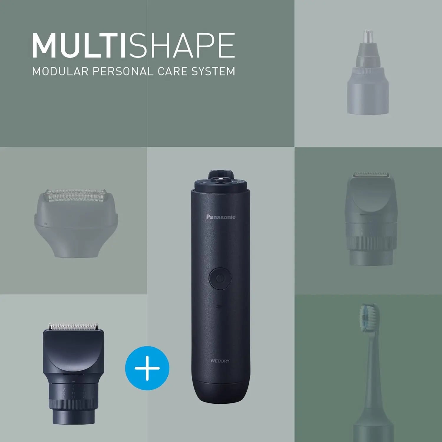 Panasonic ER-CKL2, MULTISHAPE Modular Personal Care System, Waterproof Beard and Hair Trimmer with Rechargeable Li-ion Battery