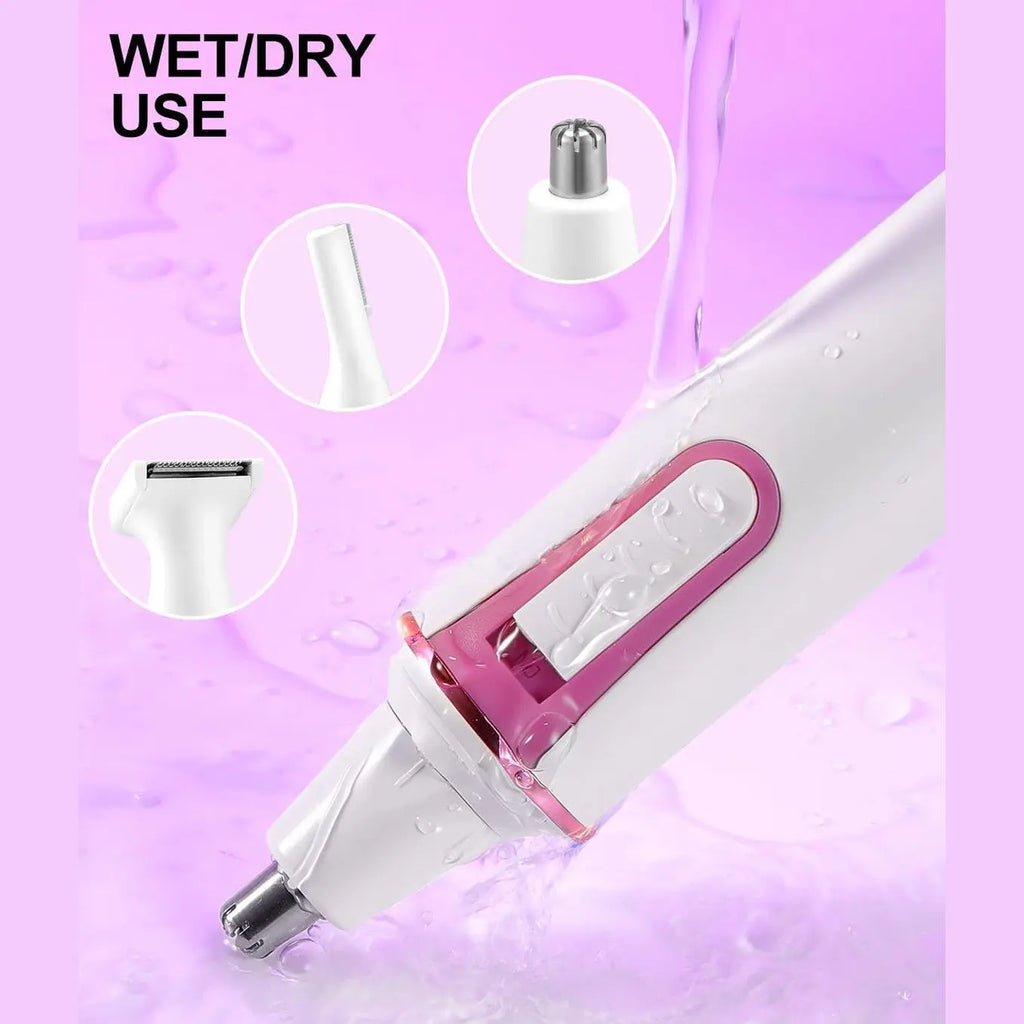 AREYZIN Painless Nose Hair Trimmer for Women 2024 Upgrade Nose Trimmer Ladies Nose Hair Trimmer Dual Edge Blades with IPX7 Waterproof,Powerful Motor,Easy Cleansing,White