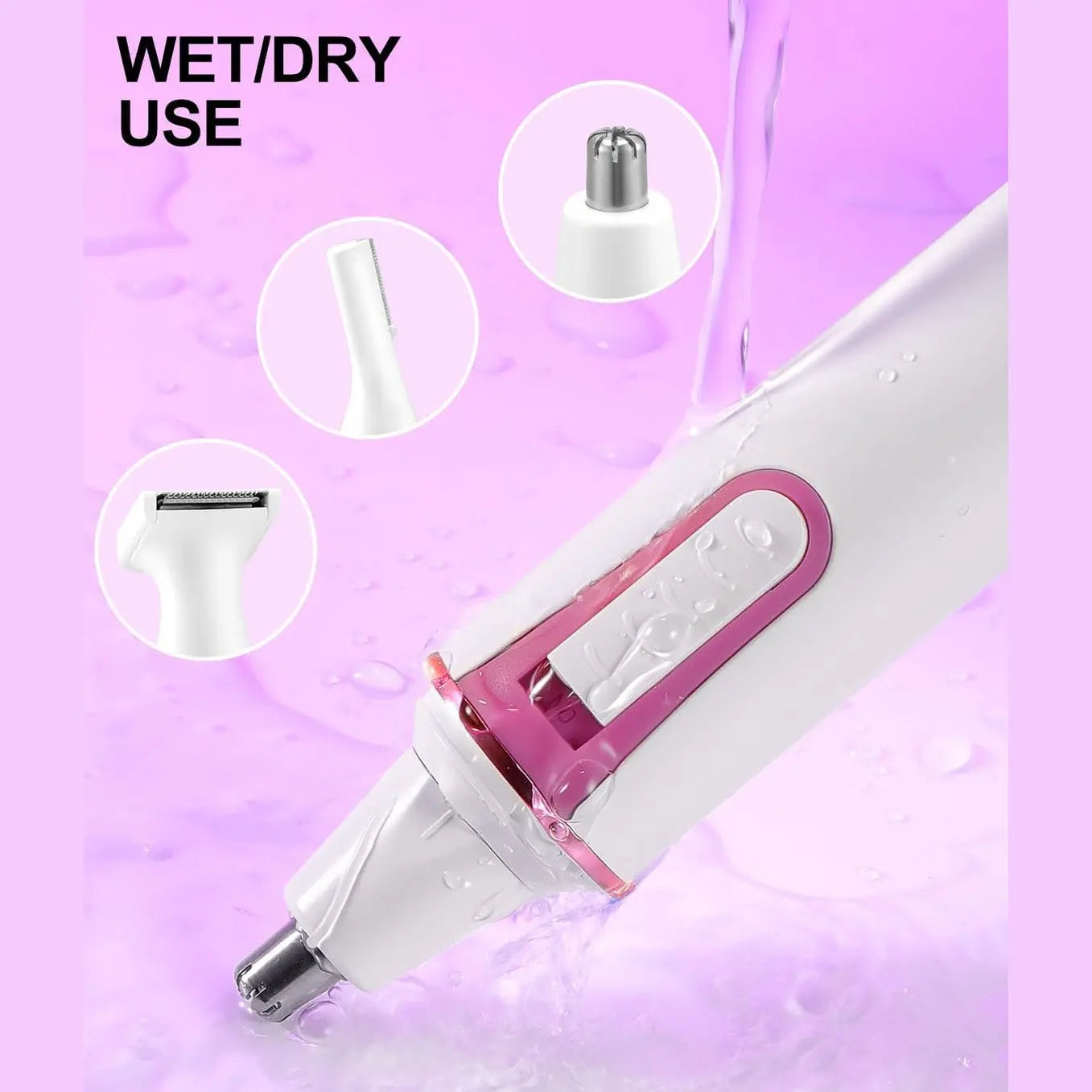 AREYZIN Painless Nose Hair Trimmer for Women 2024 Upgrade Nose Trimmer Ladies Nose Hair Trimmer Dual Edge Blades with IPX7 Waterproof,Powerful Motor,Easy Cleansing,White