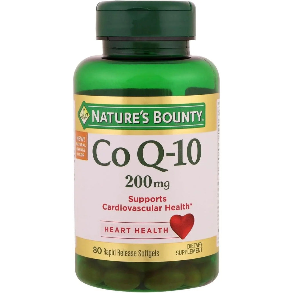 Nature's Bounty Co Q-10 200mg new natural orange color 80 count softgels