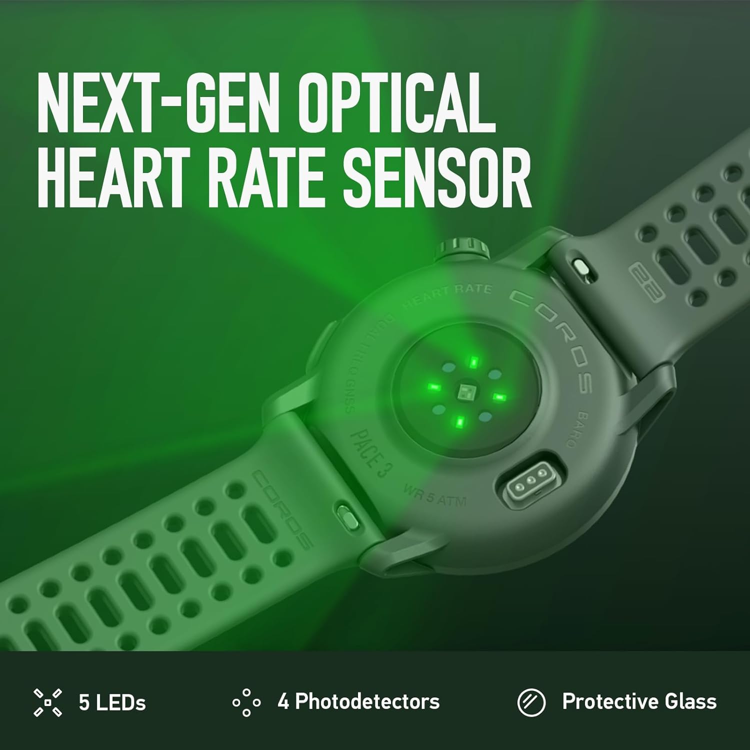 COROS PACE 3 GPS Sport Watch, Lightweight Running Watch, 17-Day Battery Life, Accurate GPS, Heart Rate Monitor, Navigation, Sleep Tracking, Training Plan, Run, Bike, and Ski (White Silicone)