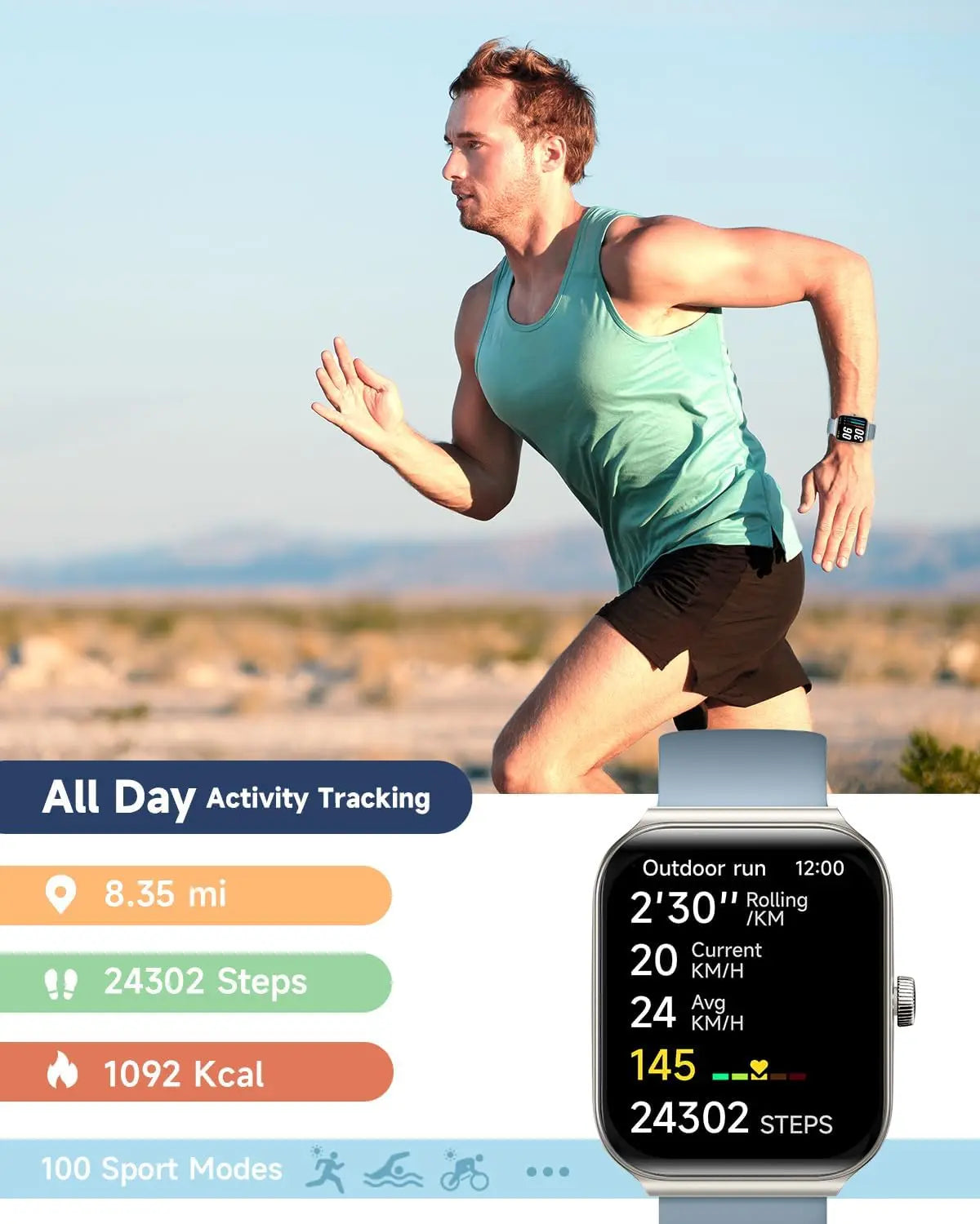 TOOBUR Smart Watch for Women Alexa Built-in, 1.95" Fitness Watch with Answer/Make Calls, IP68 Waterproof/Heart Rate/Sleep Watch/100 Sport Modes, Smartwatch Compatible Android iOS