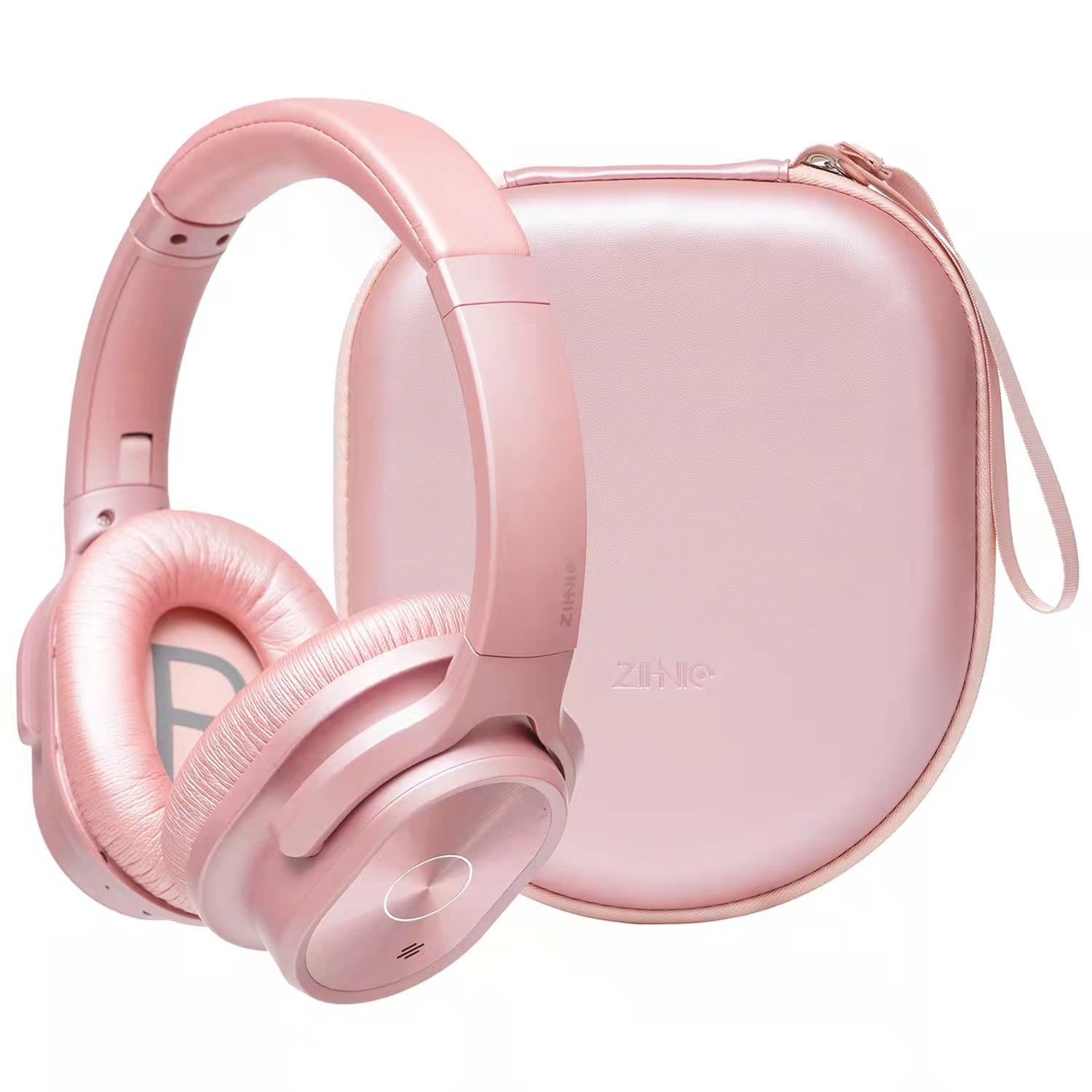 zihnic Bluetooth Active Noise Cancelling Headphones, 40H Playtime Wireless Bluetooth Headset with Deep Bass Hi-FI Stereo Sound, Comfortable Earbuds for Travel/Home/Office