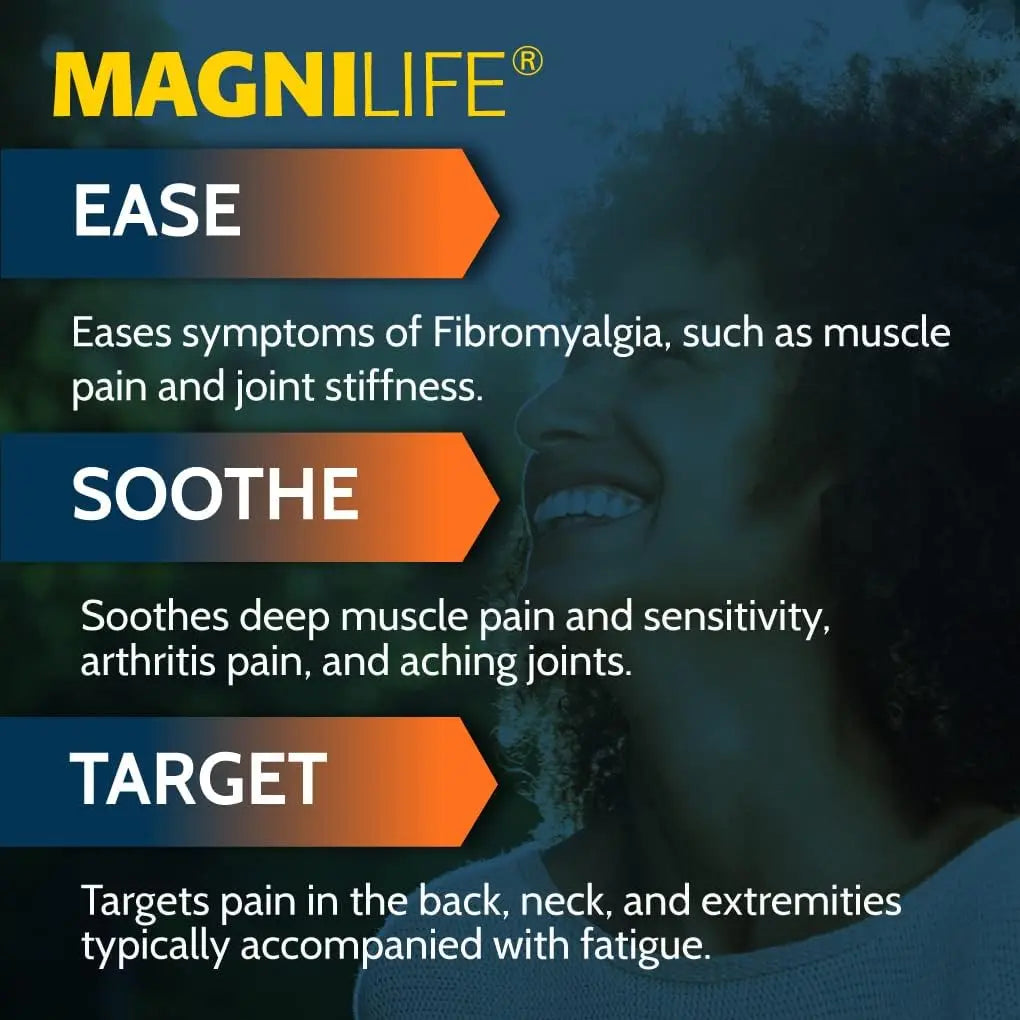 MagniLife Fibromyalgia Support, 125 Count, Homeopathic Pain Reliever for Arthritis, Muscle Aches, Weakness & Sensitivity, Targeted Pain & Stiffness Relief, Quick-Dissolving Fast-Acting Tablets