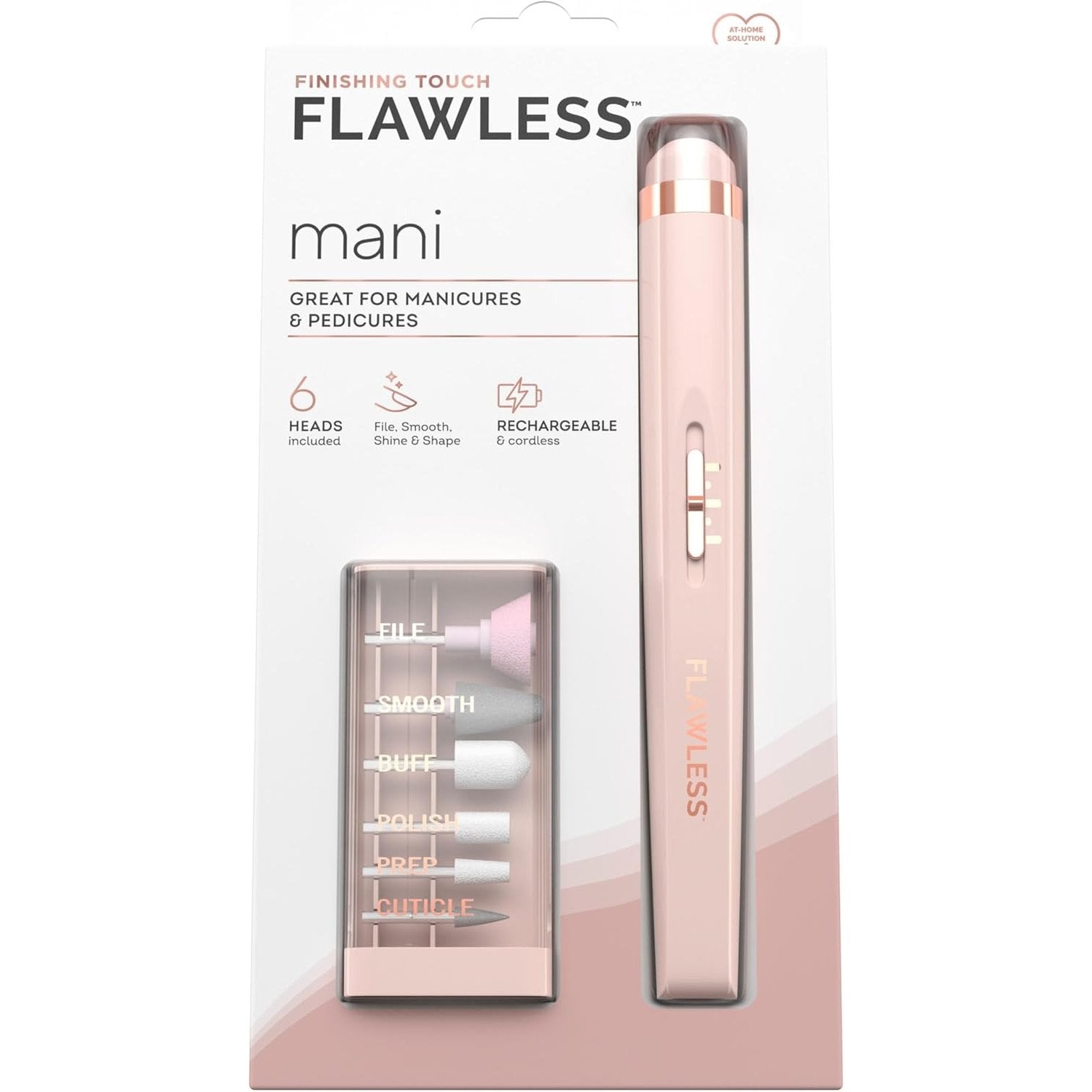 Finishing Touch Flawless Salon Nails Kit, Electronic Nail File and Full Manicure and Pedicure Tool
