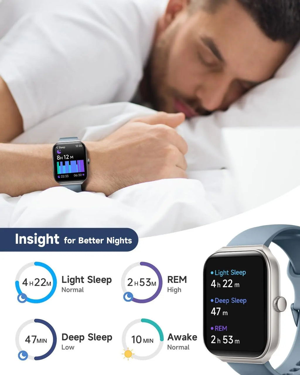 TOOBUR Smart Watch for Women Alexa Built-in, 1.95" Fitness Watch with Answer/Make Calls, IP68 Waterproof/Heart Rate/Sleep Watch/100 Sport Modes, Smartwatch Compatible Android iOS