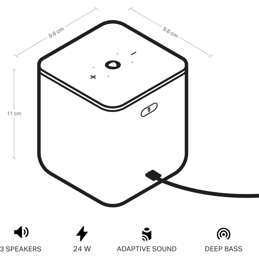 Yango Yasmina Midi | Smart AI Speaker | Premium Sound, Deep Bass & Stereo Pairing | Speaks English & Arabic | YangoPlay unlimited Movies, Series, Music, Quran | Kids Teacher & Translator | Black