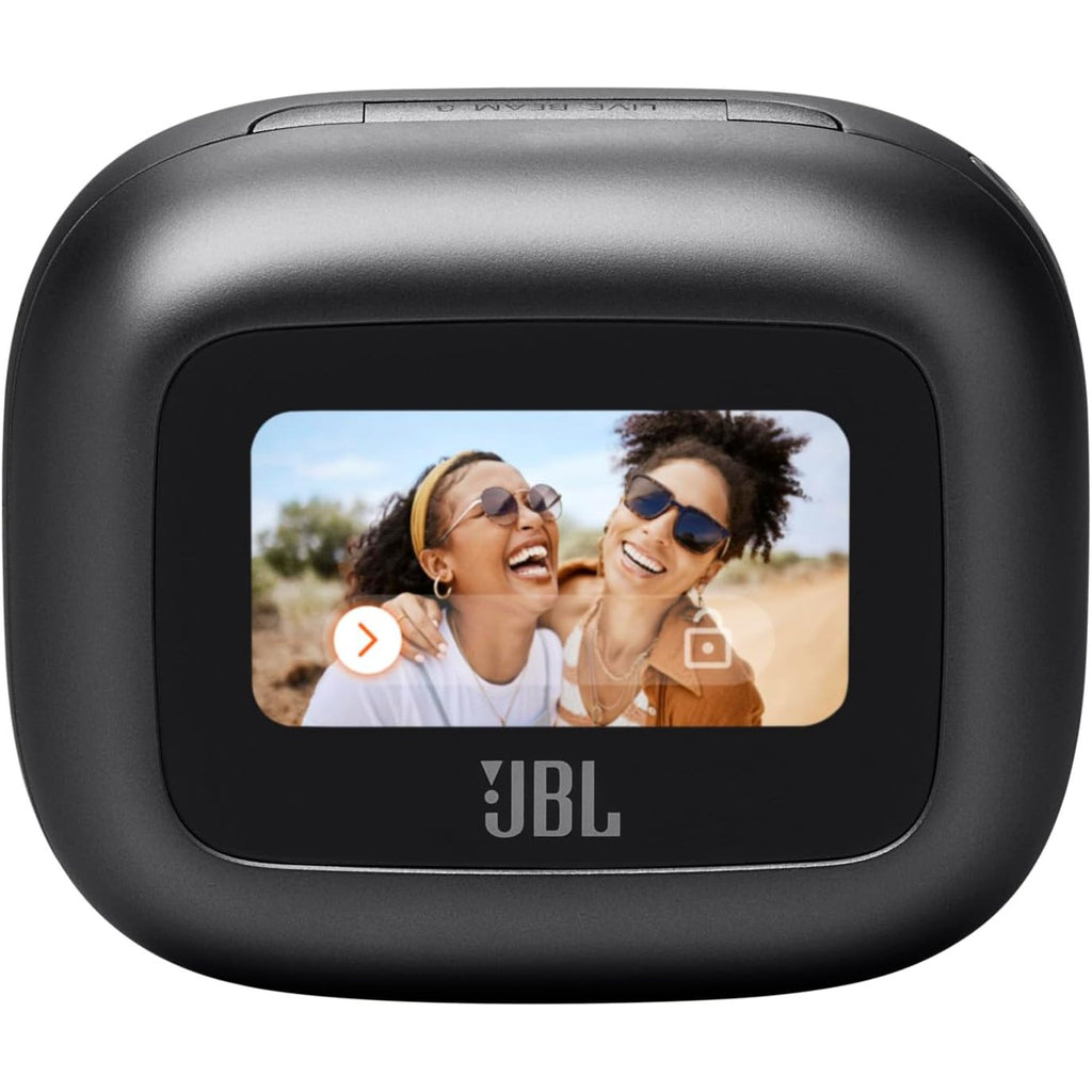 JBL Live Beam 3 Wireless Earbud Headphones with Bluetooth, 48 Hours Battery Life, True Adaptive Noise Cancelling and High Resolution JBL Signature Sound, IP55 Waterproof, with Earplugs, Black