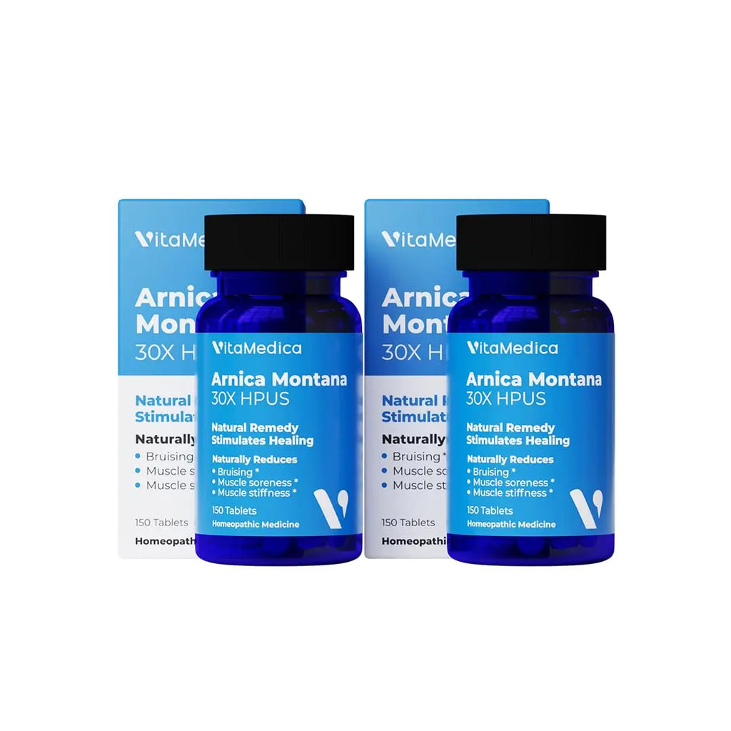 VitaMedica Arnica Montana 30X Rapid Dissolve Arnica Tablets for Natural Pain, Bruising, and Swelling Support - Homeopathic Medicine for Injury and Surgery Recovery - 150 Ct - 50 Servings