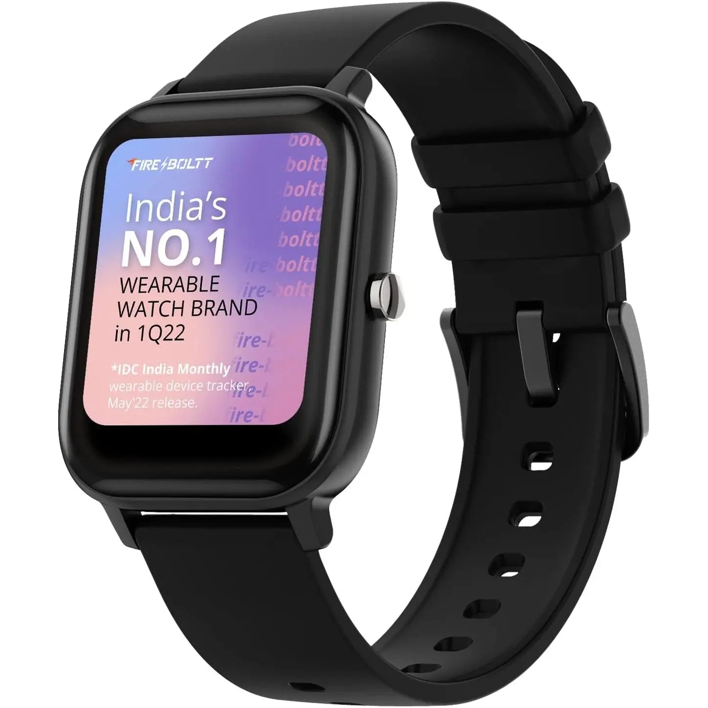 Fire-Boltt Spo2 Full Touch Smart Watch 8 Days Battery Life Compatible With Android And Ios Ipx7 Heart Rate, Bp, Fitness Sports Tracking, 1.4" Black