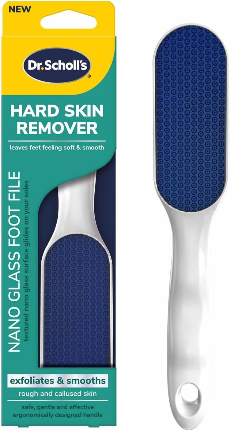 Dr. Scholl's Hard Skin Remover Nano Glass Foot File - Callus Remover, Foot Scrubber