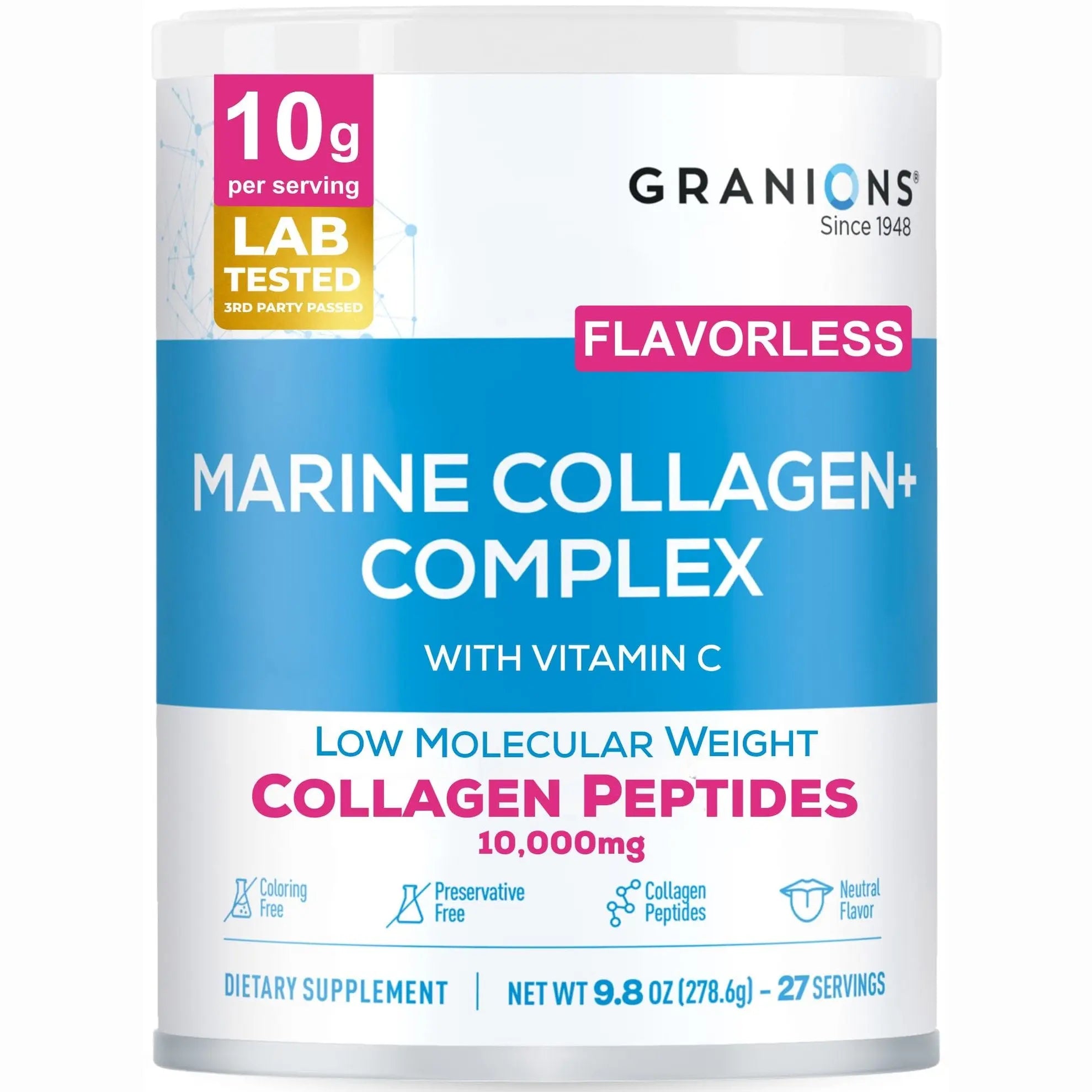 Granions Biotin 10,000 mcg Hair, Skin and Nails Pills - Extra Strength Biotin Complex with Zinc, Selenium, Millet, Bilberry, Aminos - Hair Growth Vitamins Supplement for Women & Men - 60 Tablets