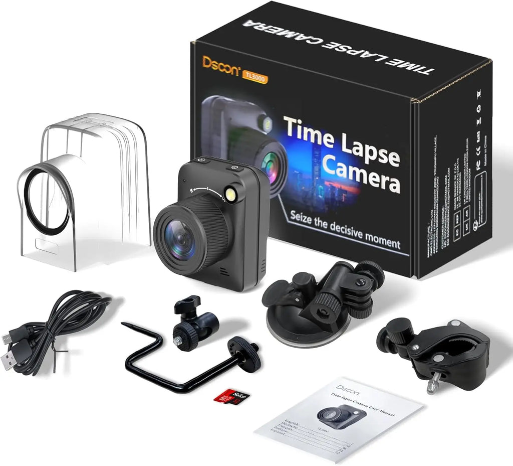Dsoon Time Lapse Camera, 4K FHD Timelapse Camera Outdoor, Waterproof Level IP66, for Record Outdoor Construction, Weather, Plant, 6 Month Battery Life, 64 GB TF Card Included